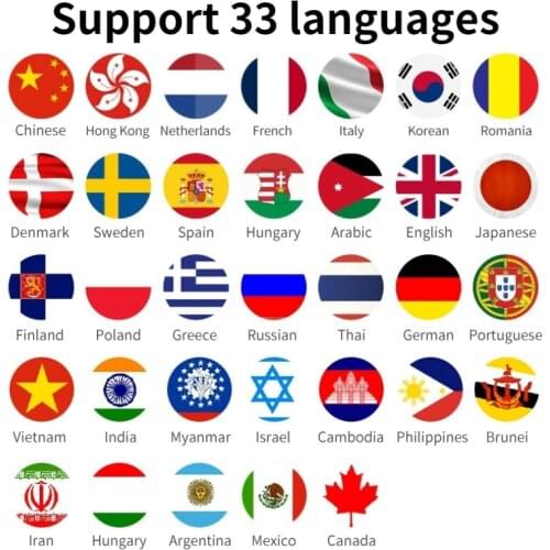 Bluetooth 5.0 Earphone Translator Wireless Waterproof Sports 110mAh Battery Translation Headset Tourism Business 33 Languages