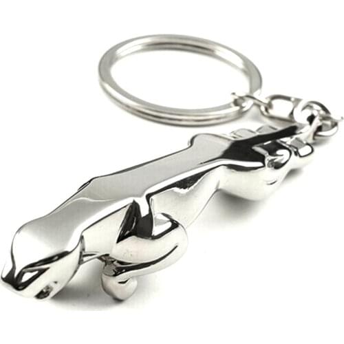 LT Metal Stainless Steel Leopard Keychain For Women Men Jaguar Car Keyrings Fine Bag Key Chains Creative Jewelry Gift Q-004