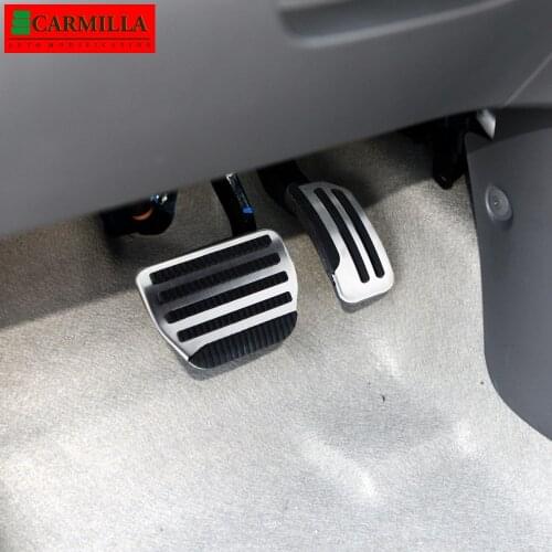 Carmilla Stainless Steel AT MT Case for Nissan Tiida Livina 2011 - 2015 Gas Fuel Brake Pedal Protection Cover Car Pedals Pads