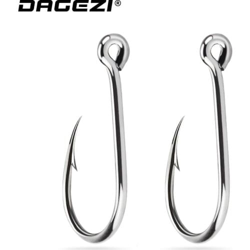 DAGEZI High Carbon Steel Fishing Hook 500pcs/lot Silver Fishing Hooks Set #3-#12 Carp Fishing Gear Accessories