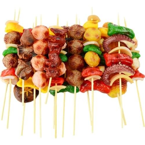 Children Pretend Kitchen Games Simulation Food Mini BBQ Skewer Toys Pretend Play Roast Beef Skewer Kitchen Toy Set For Girl Kids