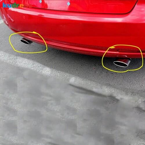 For Mazda 6 M6 2003 2004 2005 2006 2007 2008 Stainless Steel Car Rear Exhaust Muffler Tip Pipe Tailpipes End Pipes Silencer Trim
