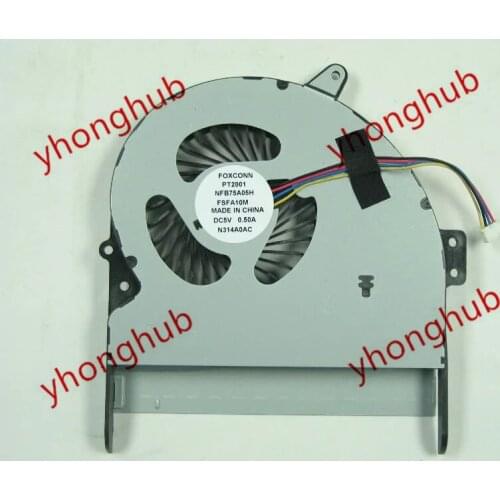 F0XCONN NFB75A05H DC 5V 0.50A 4-wire Server Laptop Cooling Fan
