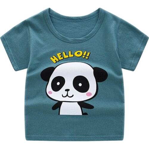 ZWY815 Boys T Shirt Girls Kids Children Tops Cotton Clothing Short Sleeves Summer Clothes Print Cartoon High Quality Cotton Tee