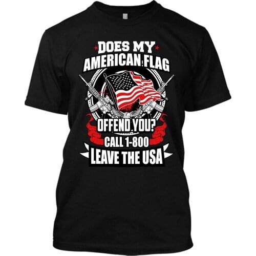 American Flag Offend You 2Nd Amendment Trump Shirt Gun Rights Patriotic T-Shirt 2019 Unisex Tees