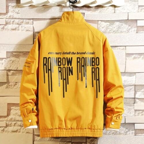 Hip Hop Jacket Men Spring Autumn Fashion Casual Tide Brand Printed Japanese Streetwear Coats Men