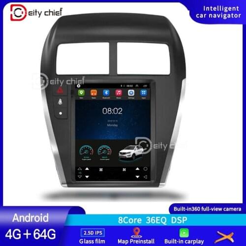 Android 2din Multimedia Player for Mitsubishi ASX 2010-2017 GPS Navigation Vertical screen Car