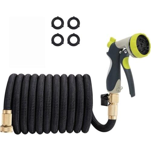 New Magical Expandable Garden Hose Flexible Gardens Watering Hose High Pressure Car Wash Rubber Hose Nozzle Set Outdoor Products