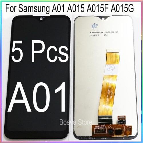 Wholesale 5 pcs/lot for Samsung A01 A015 screen display with touch with frame assembly A015F A015G A015DS