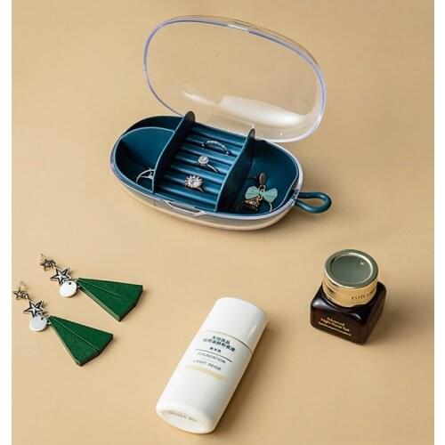Mini Travel Home Jewelry Case Earrings Rings Necklace Small Storage Box Portable Detachable Jewellery Organizer Container U2