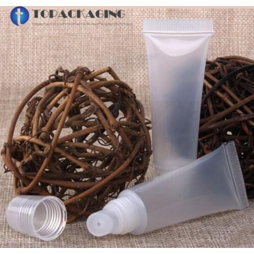 Refillable-8G Empty Lipstick Tube,Lip Balm Soft Hose,Makeup Squeeze Sub-bottling,Clear Plastic Lip Gloss Container,500PCS/LOT