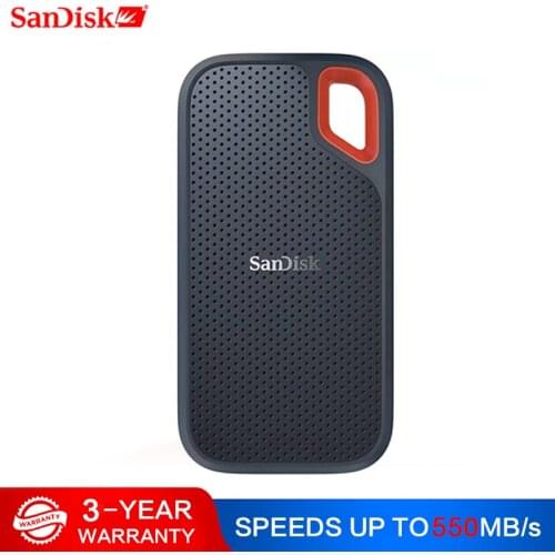 SanDisk SSD 2TB USB 3.1 Type C External Solid State Disk SPEED up tp 550M/S external hard drive for Laptop camera or server