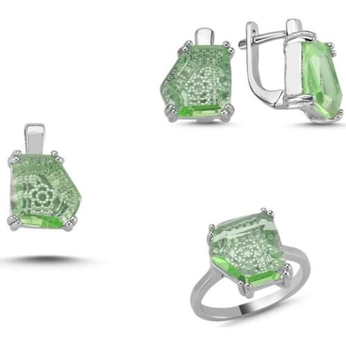 Silver 925 Sterling Zircon Cubic Zirconia Set