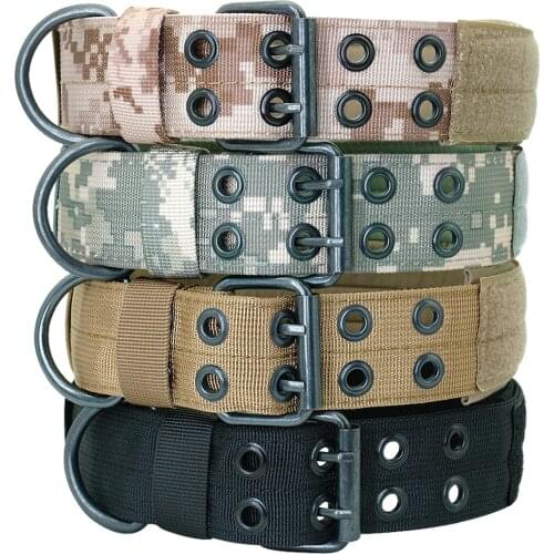 Wide Military Dog Collar Nylon Tactical Dogs Collar Pet Collars With Patch for Large Dog German Shepard Pitbull Training