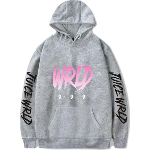 New Fashion Juice WRLD Hoodies Men Women Sweatshirts Autumn Hooded Hip Hop Casual Hoodie Juice WRLD boys girls gray pullovers