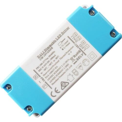 5-18W DALI Dimming led driver transformer EMC LVD SELV isolation design 0.5A 9-36Vdc constant current dimming range 1-100