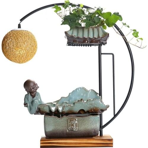 Decoration Home Accessories Living Room Entrance Office New Chinese Zen Feng Shui Fortune Water Fountain Crafts desk decoration