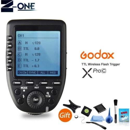 In Stock! Godox XPro-C Flash Trigger Transmitter with Professional Function Support E-TTL II Auto Flash for Canon Camera