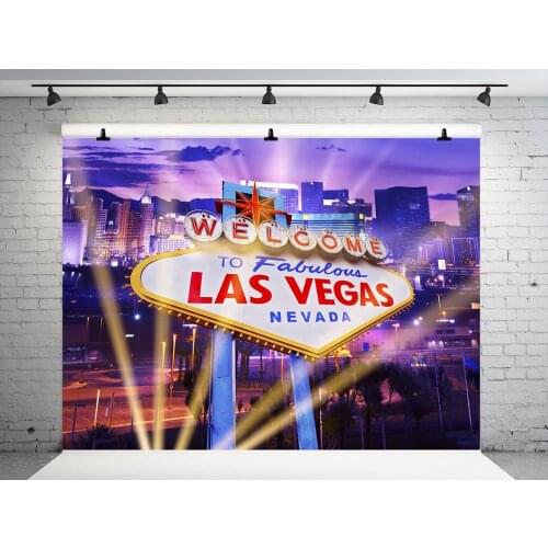 VinylBDS 10x10ft Las Vegas City Photography Backdrops Stage Party Studio Photo Background Casino Party Backgrounds For Photo