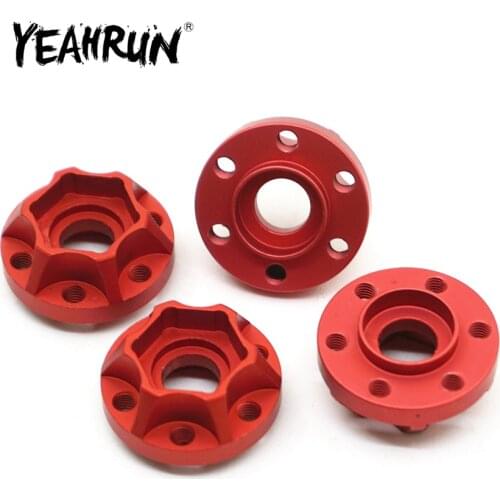 YEAHRUN 4pcs Hex Hubs Adapters for RC 1/10 AXIAL SCX10 1.9 inch Beadlock Wheel Rims