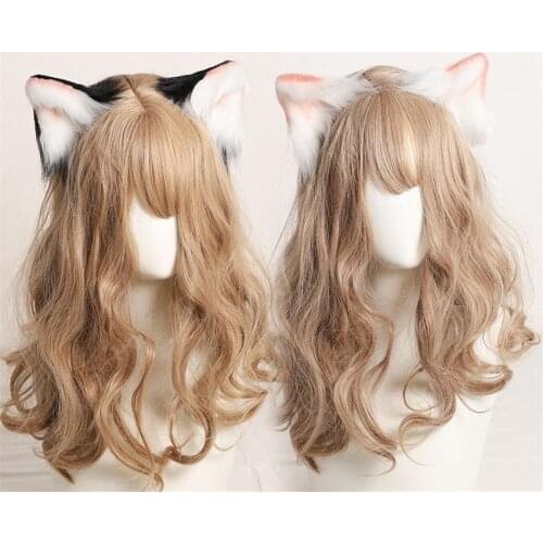 Lolita Furry Animal Beast Ears Hairpin Headwear Wolf Fox Ear HeadClip Cosplay Props Hair Accessory B1675
