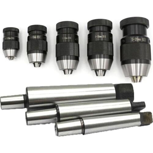 1SET morse cone MT1 MT2 MT3 B10 B12 B16 B18 B22 Drill Chuck Self Tighten Drill Chuck Light Duty Taper cnc machine