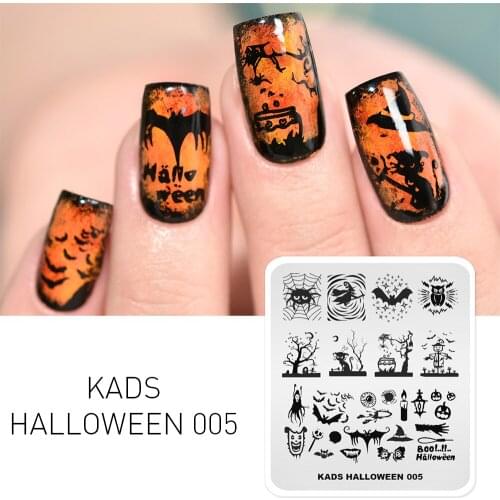 1pc Nail Art Stamp Template Halloween Scarecrow Ghost Pumpkin Pattern Nail Image Stencil Tools for Manicure Stamping Plates