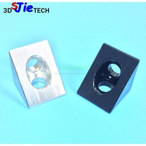 1pcs V-slot Black silver Angle Corner Connector 90 degree Angle Bracket for Openbuilds CNC/ 3D printer DIY parts