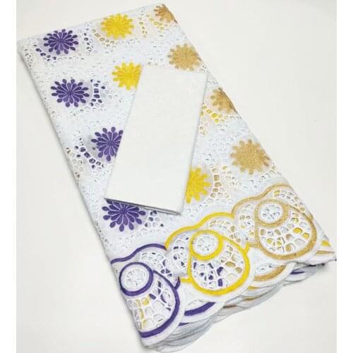 2.5 +2.5 Yards Latest Bazin Brocade New Female And Embroidered Lace Dubai Swiss Prom Dresses Wedding Damask Fabric Cotton