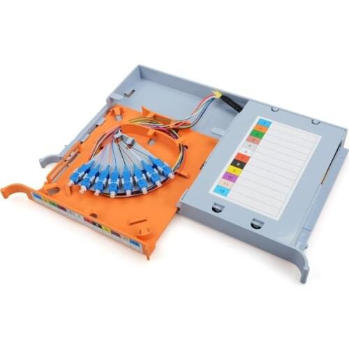 3pcs Fiber Optic Splice Tray SC 12 Core Pigtail FTTH Fusion APC ODF Cabinet Distribution Integrated module factory wholesale