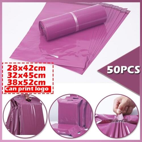 50PCS/20PCS Smooth PortableTote Express Courier Pouches Self- Adhesive Envelope Plastic T-Shirt Dress Portable Packaging Bag