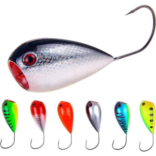6pcs/lot Popper 8cm/13g Fishing Lure Bait Croatian Egg Big Mouth Single Hook Fake Bait Outdoor Fishing Gear Artificial Hard Bait