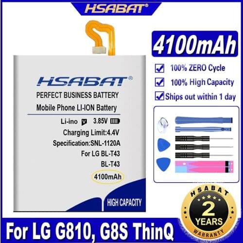 HSABAT BL-T43 4100mAh Battery for LG G810, G8S ThinQ, G8S ThinQ Global, LMG810EA, LMG810EAW, LM-G810EAW Batteries
