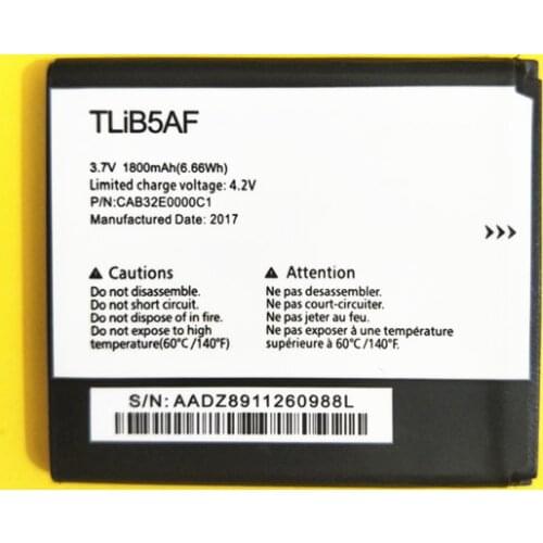 NEW TLiB5AF battery for Alcatel One Touch Pop C5 OT 5036 5037 5035 D 5036D 5037 5037D 5037A TCL S800 S810 S710 phone 1800mAh