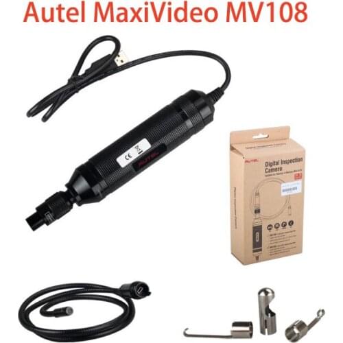 AUTEL MaxiVideo MV108 8.5mm Digital Inspection Camera Work with Maxisys and PC Support Head Diagnostic Video inspection Scope