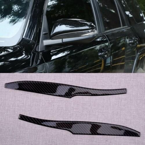 CITALL 1 Pair Car Exterior Side Rearview Mirror Cover Trim Fit for Toyota 4Runner 2010-2018 2019 2020 Black Carbon Fiber