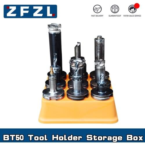 New BT30 BT40 BT50 Tool Holder Storage Box 25 Holes 16 Holes 9 Holes BT30 Handle Plastic Storage Box