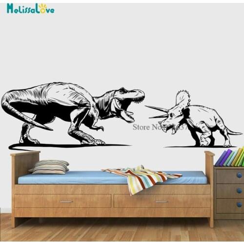 Dinosaur Dino T-Rex Jurassic Park Wall Sticker Vinyl Home Decor Kids Room Boys Bedroom Nursery Decals Art Murals Wallpaper BD035