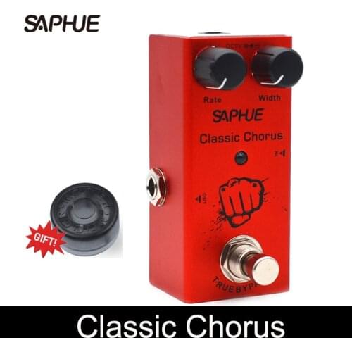 SAPHUE Electric Guitar Classic Chorus Pedal Rate/Width Knob Effect Pedal Mini Single Type DC 9V True Bypass
