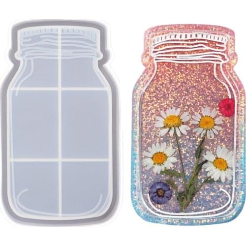 Resin Tray Mold DIY Epoxy Crystal Resin Scented Candle Tray Bottle Silicone Resin Mold for DIY Craft X4YA