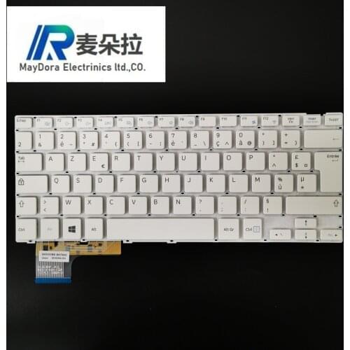 FR French Keyboard for Samsung NP450R4E np455R4J np450R4Q np370R4E np470R4E np275E4V np530U4E np450R4V laptop White BA5903786