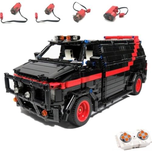 MOC City Police Station Car Building Blocks For City SWAT Team Truck House Blocks Diy Toy For Boys Children MOC-5945