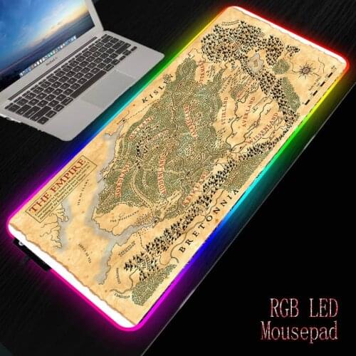 World Map Long Mouse Pads Good quantity Natural Rubber RGB and Ordinary table pad free shipping