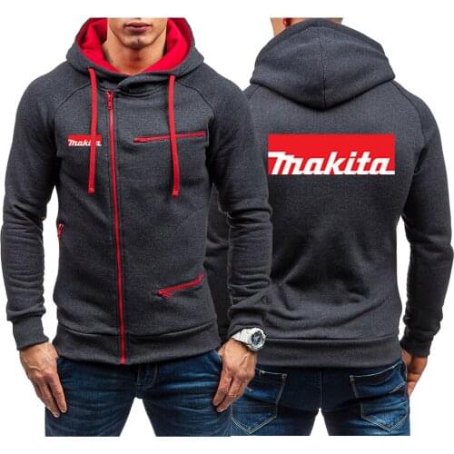 Mens Brand Hoodies SweatshirtsNew Autumn Winter Men Patchwork Hoody Fleece Tracksuit Male Makita Logo Hooded Sportswear