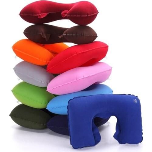Folding business travel U-shaped neck pillow inflatable pillow portable inflatable neck travel pillow cushion comfort