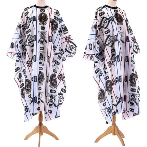Hair Salon Simple Printing Adult Apron Barber Shop Retro Fashion Cloak Apron Non-stick Hair Oiled Shawl Barber Cape