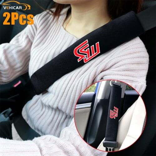 VEHICAR Seat Belt Cover Shoulder Pads Case for MS 2PCS Cotton Driver Protector Seat Belt Pads Auto Accessories