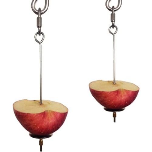 Stainless Steel Small Parrot Toy Meat Food Holder Stick Fruit Skewer Bird Treating Tool Durable Birds Cage Accessories