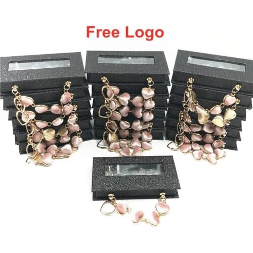 New eyelash box wholesale glittering box mink eyelashes case makeup 3d mink false lashes box faux cils packaging With chain