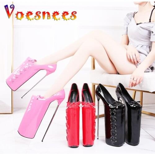 Voesnees 2021 New Women Shoes Sexy High Slip-on Female Platform Pumps Stiletto High Heels 30cm Nightclub Ladies Party Shoes